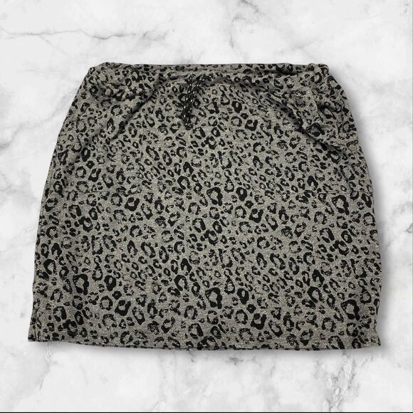 Sundry Leopard Pocket Saturday Skirt in Heather Grey Size 4 MSRP: $64 USA - Picture 8 of 14